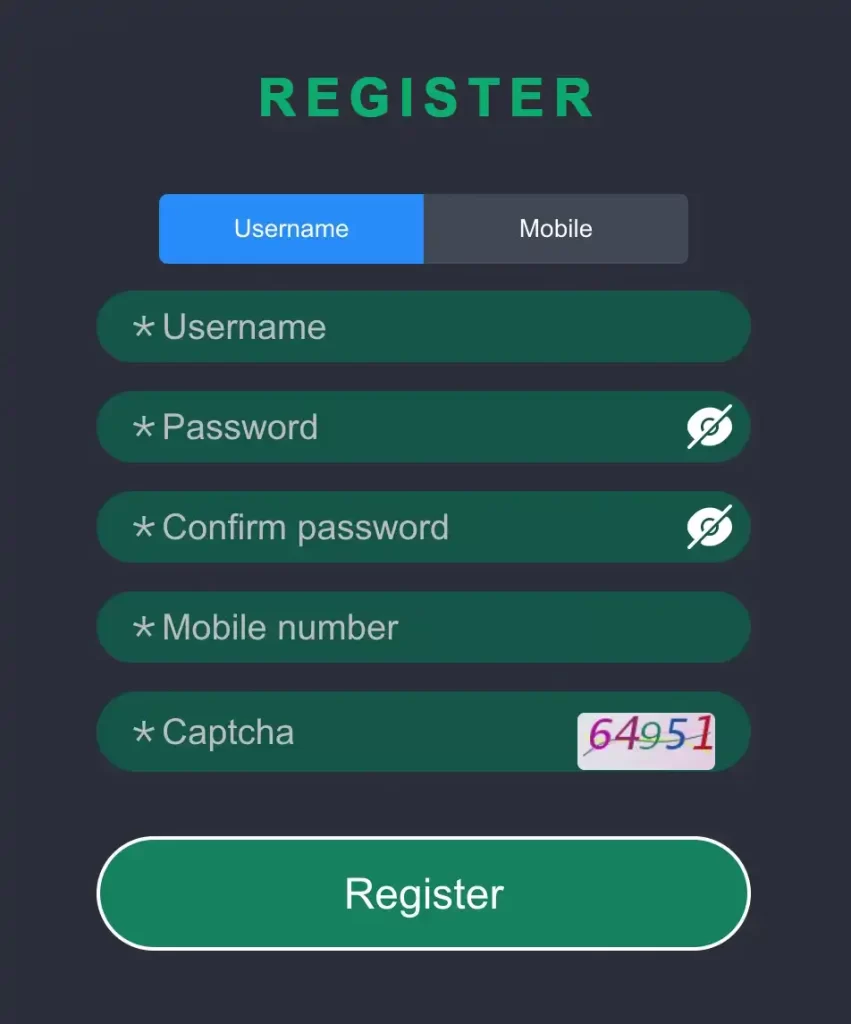 JILI18 register page interface for new users to create an account